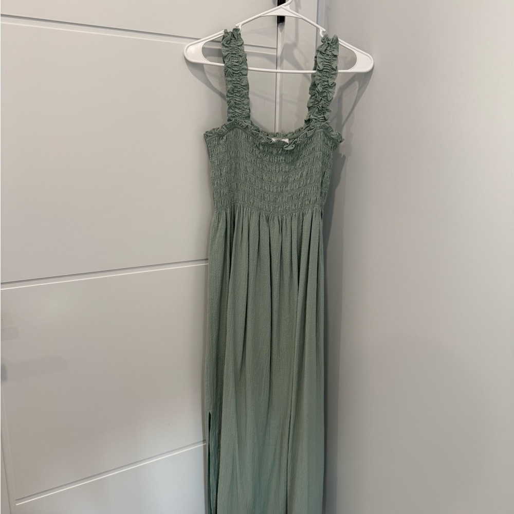 Calvin Klein Crinkled Sage Blouse